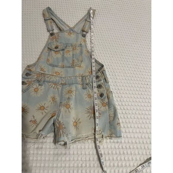 No Boundaries daisy flower floral Jean overalls size XS 1 - Picture 3 of 8
